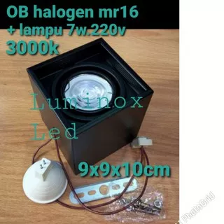 downlight halogen kotak outbow mr16 led 7watt 7 w spot light segi plafon 7 watt 7w 3000k 220volt