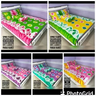 sprei batik jumputan pelangi#sprei batik Pekalongan