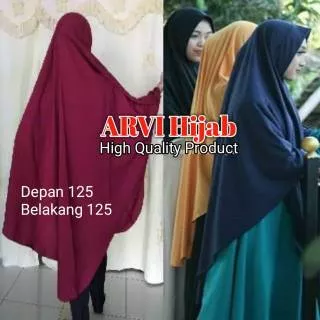 Jilbab/hijab Khimar pet simpel/jilbab wolfis pet antem/ Khimar simpet polos