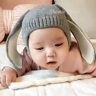 LONG EARS Topi Kupluk Anak Bayi Rabbit Ears Cap Telinga Panjang Kelinci