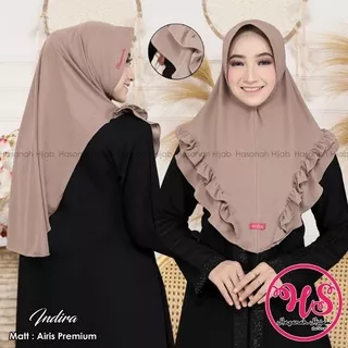 INDIRA ORI Hasanah Hijab Instan Jersey Airis Premium Kerudung Bergo Pad Rempel Jilbab Original HS