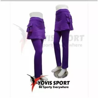 yovis celana rok kantong jumbo/senam/sepeda/olahraga