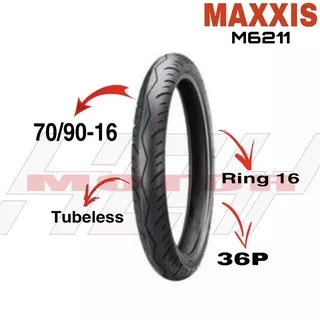 Ban Luar Maxxis M6211 Tubeless 70-90 Ring 16 70-90 16 36P Ban luar mizzle Hydra ukuran 60-80-17 irc 80 90 16 nr72 swallow swallaw biasa nontubless 80 90 16 ban mizzle 2.50-18