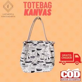 Totebag Kanvas Tali Sumbu Premium/Totebag Wanita Resleting Murah Size 38x31x16 Cm