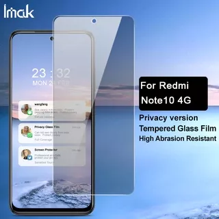 Imak Privacy Glass Xiaomi Redmi Note 10 4G / 5G Anti Peeping Tempered Glass Xiomi Redmi Note 10S Anti Spy Screen Protector Film