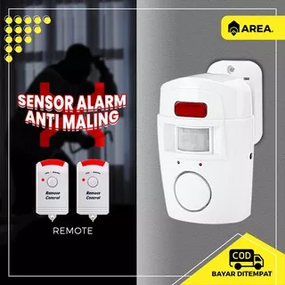 Sensor Alarm Rumah Anti Maling Sensor Gerak Infrared 2 Remote Control /Security Home sensor 105 dBm