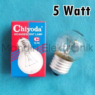 Lampu Pijar Chiyoda Kuning 5 Watt Lampu Ayam Chiyoda - Dop Pijar Chiyoda 5W 5 Watt