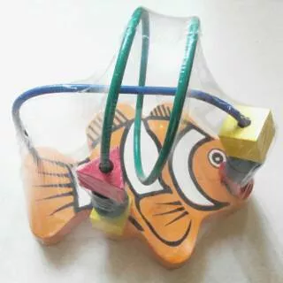 Mainan Kayu Mini Wire Game Ikan