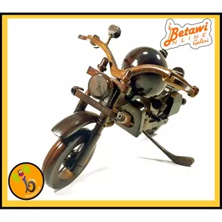 Miniatur Motor Harley Kayu jati