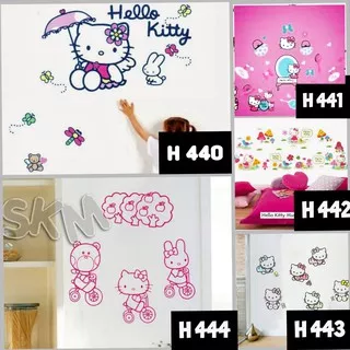 KMK WALLSTICKER STIKER DINDING TEMBOK  H 440 441 442 443 444 KARAKTER HELLO KITTY HELLO HELO KITTY HK KITY STICKER KAMAR ANAK CEWEK CEWE COWOK PREMPUAN WALSTICKER WALSTIKER PAPER WALLPAPER HELLO KITTY LUCU