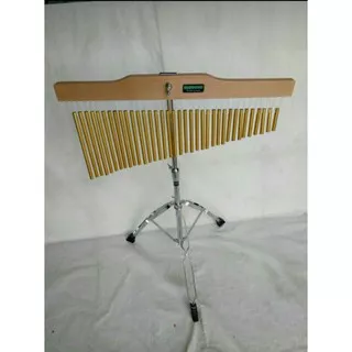 Bar Chimes Drum 36 x 1 Gold With Stand Perkursi Drum