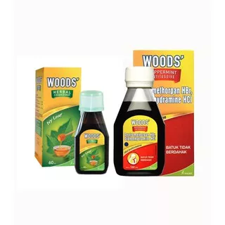 Obat Batuk Woods Herbal 60ml / Peppermint Antitussive 100ml