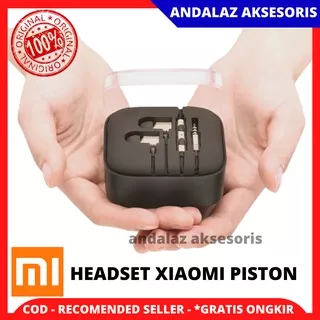 Headset Xiaomi Original Bass Lengkap Tombol Volume Bahan Nilon  Support Seluruh Xiaomi / Hf Piston 2