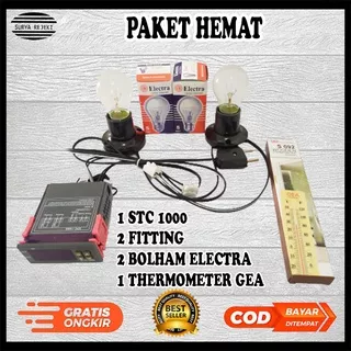 Paket Hemat Siap Pakai pemanas termostat STC dengan thermometer untuk mesin penetas telur otomatis / mesin tetas telur otomatis