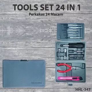 TOOLS BOX 24IN1 perkakas obeng set lengkap hand tools