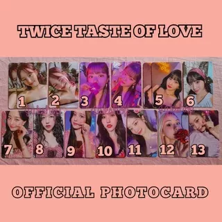 OFFICIAL PHOTOCARD TWICE TASTE OF LOVE KPOP TASTE FALLEN IN LOVE NAYEON JUNGYEON MOMO JIHYO MINA