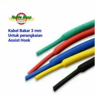 Shrink Kabel Bakar 3 mm 100 cm Rangkaian Assist Hook       SK-03