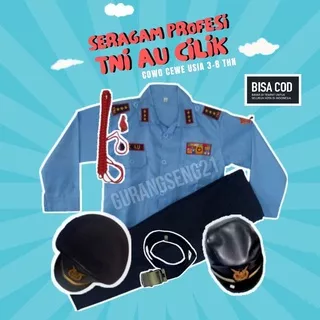 baju tni anak laki laki perempuan 4 tahun kostum karnaval TNI AU anak seragam tk paud terbaru size M