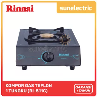 Rinnai RI-511 C Kompor Gas Stove 1 Tungku RI 511 C / RI511 C / RI 511C / RI-511C / RI511C - Hitam