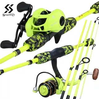 Sougayilang Fishing Rod and Reel Combo Baitcasting/Spinning Fishing Set For Freshwater/Saltwater Fishing Gear Fishing Accessories Pancing