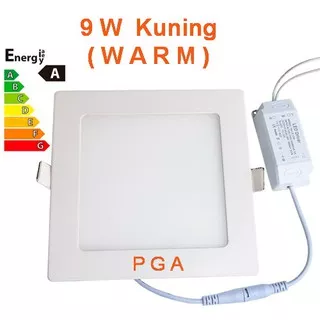 Lampu Led Panel Kotak 9W Kuning WARM / Downlight Tipis Kotak 9W