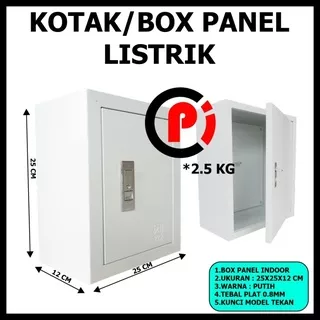 Box Kotak Panel Listrik Indoor Ukuran 25x25x12 cm bahan tebal 0.8 mm