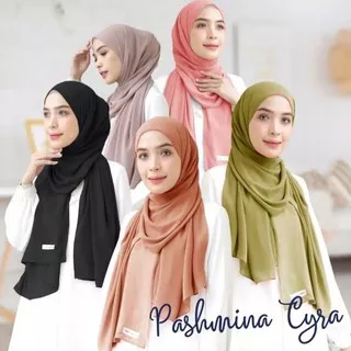 Hijab Jilbab Kerudung Pasmina instan cyra karet ANTI RIBET / Qiara Hijab Official