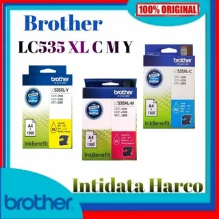 CARTRIDGE BROTHER LC535 XL CYAN MAGENTA YELLOW / C M Y .. JAMIN ORIGINAL 100% LC 535 XL LC-535XL LC535XL COLOR