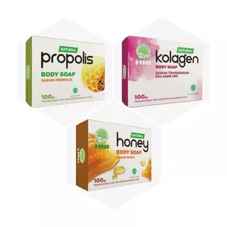 sabun kolagen, propolis, dan honey transparan HNI HPAI