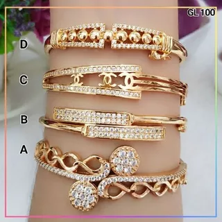 GL 100- Gelang Bangle Terlaris Dewasa Big Permata  Perhiasan Lapis Emas 18K Gelang Tangan Xuping Wanita  - Cute