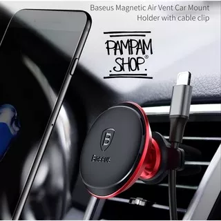 BASEUS ORIGINAL Car Holder Magnetic Air Vent Mobile Phone Mount Mobil Universal GPS  AC Lobang