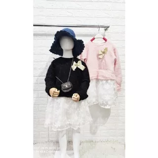 Dress Mewah Premium/dress brukat/Dress pesta 4 thn hitam