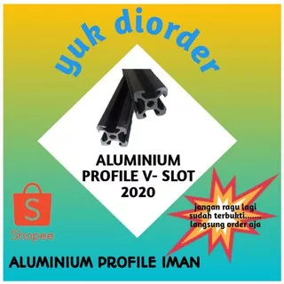 ALUMINIUM ALUMUNIUM PROFILE V - SLOT 2020 Black