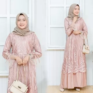 JESZ- MAXI KHAWLA # ? DRESS BRUKAT PEVITA TERBARU DRESSMURAH ZHINARA DRESS BROKAT BIG Size BUSUI