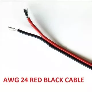 Kabel Eceran AWG24x2 Ecer AWG 24 x 2 Serabut Merah Hitam per meter