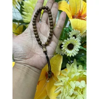 Gelang Kayu Gaharu Asli Kalimantan 6 mm / Gelang Kayu Gaharu Buaya / Gelang Kayu Ramin Kalimantan