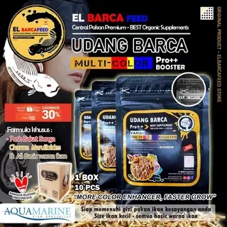 El Barca UDANG KERING PRO++ ALL BASIC COLOR (Blue/Green/Albino/Black) Channa Louhan Arowana Pbass El Barca Feed Store Aquamarine Fish