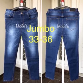 Celana Skinny Jeans Wanita Jumbo 33-36 / Jeans Pensil Wanita Ukuran Besar Big Size Jumbo Size