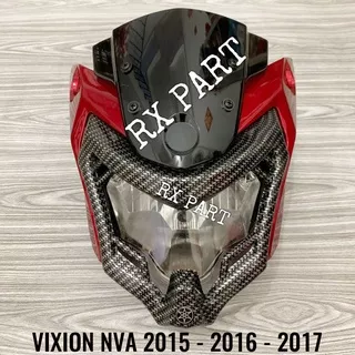 Batok kedok lampu depan Vixion New Advance Dengan berikut Ring/Lis lampu Carbon NVA 2015 2016 2017