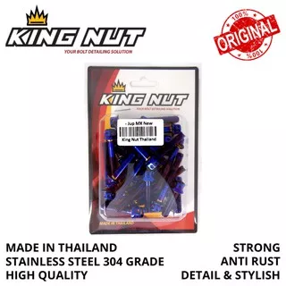 Baut Blok Kalter Mesin Jupiter MX New Probolt Thailand Blue Biru Kiri Kanan Anti Karat King Nut