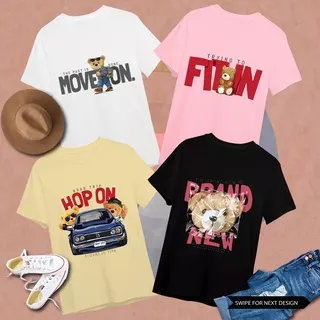 [220328] Baju Kaos Wanita Pria Teddy Bear All Size Atasan Oblong Custom Katun Anak Cowo Cewe Couple Premium Unisex Kaosdaily 49