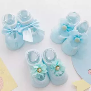 KAOS KAKI ANAK PITA ,KAOS KAKI POLOS CANTIK WARNA SOFT : PEACH, BABY BLUE DN ABU ABU