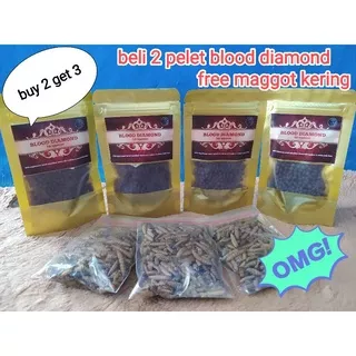 pelet ikan blood diamond untuk ikan dengan pigment merah dan kuning