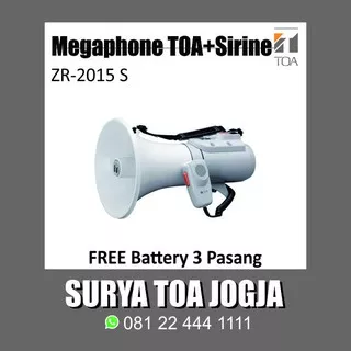 Megaphone TOA ZR-2015 S Sirine ZR 2015S 2015 S ZR2015 S ZR2015S Megafon Mega Phone Pengeras Suara