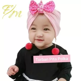 Hijab Anak Turban Pita Polka / Hijab nyaman lucu murah kualitas PREMIUM