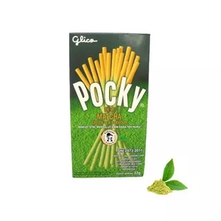 Glico Pocky Regular - Biskuit Stik Salut Krim Greentea