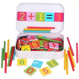 Intelligence Stick Angka / Magnet Belajar Berhitung / Mainan Edukasi Anak / Cognition Puzzle/ Pairing Puzzle