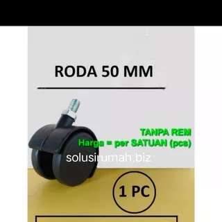 roda kursi kantor drat ulir 50mm furniture mebel 1pcs 50 mm plastik