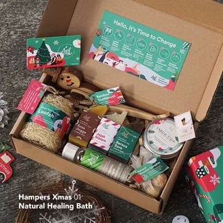 Hampers Natal Premium | Christmas Hampers Natural Handmade | Hadiah Kado Natal Parcel Natal Sabun