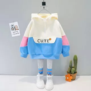 Sweater Hoodie Cute Sweater Anak matt Fleece Pakaian Anak wanita kekinian